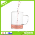 Single-layer glass Transparent tea cup with handle glass water in a glass cup